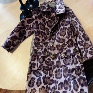 Leopard Print Kids Coat